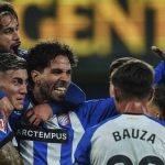 Pemain Espanyol merayakan gol ke gawang Villarreal di Liga Spanyol