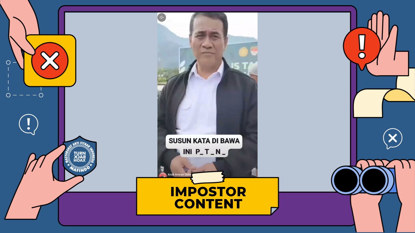 Ilustrasi pemeriksa fakta TurnBackHoax untuk klaim kuis berhadiah dari Menteri Pertanian