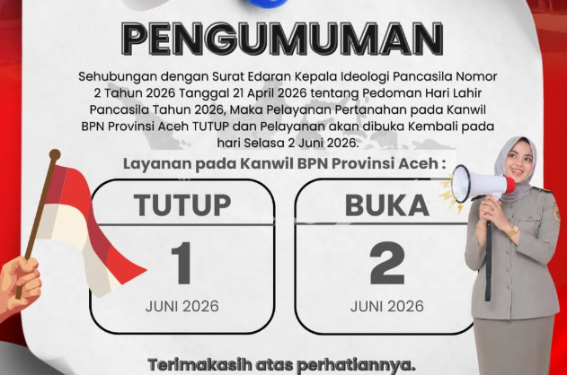 Kanwil-BPN-Provinsi-Aceh-Tutup-Pelayanan-pada-Peri