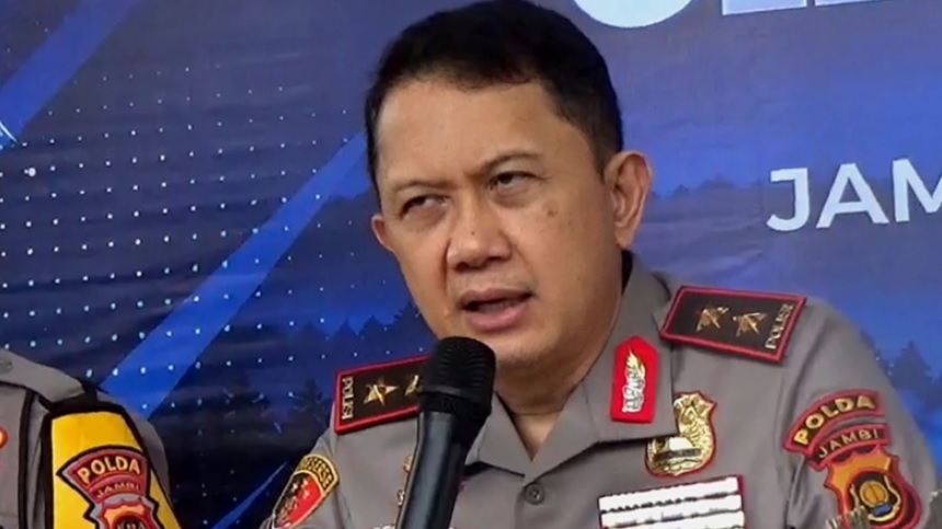 Suasana di sekitar markas Polres Merangin setelah penyerangan