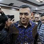 Suasana sidang pembacaan dakwaan Silmy Karim di Pengadilan Tipikor Jakarta