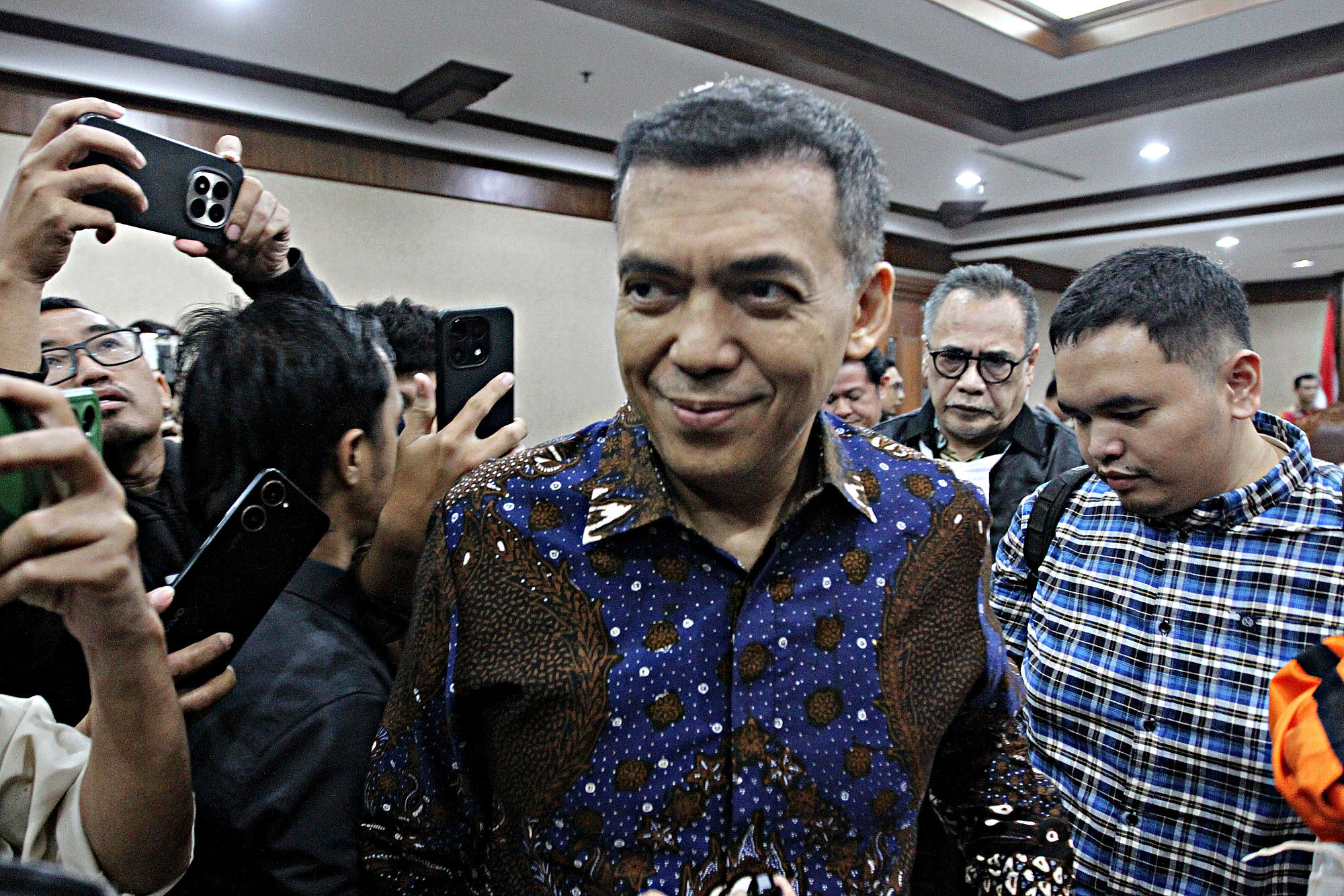 Suasana sidang pembacaan dakwaan Silmy Karim di Pengadilan Tipikor Jakarta