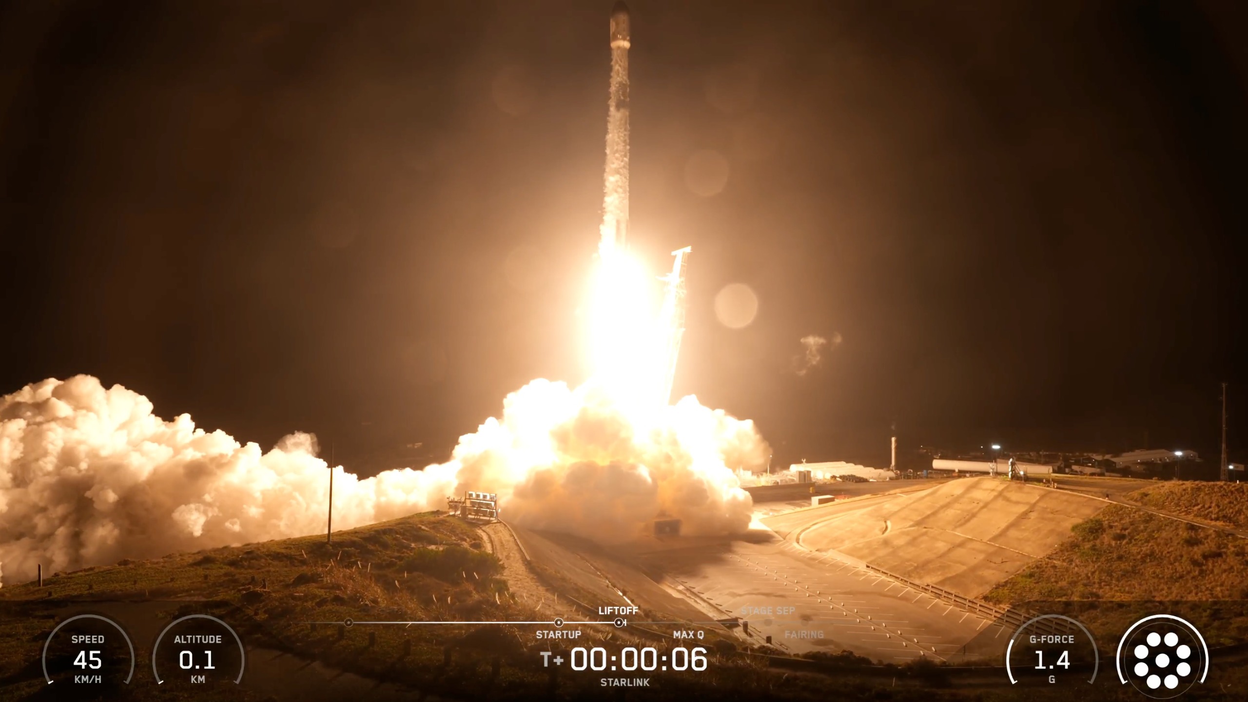 Roket Falcon 9 SpaceX meluncurkan satelit Starlink dari California