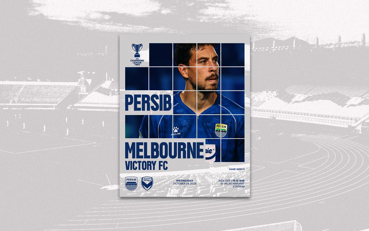 Poster pertandingan Persib Bandung melawan Melbourne Victory