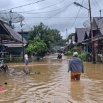 Ilustrasi banjir dan longsor yang merendam permukiman di Sumatera Utara