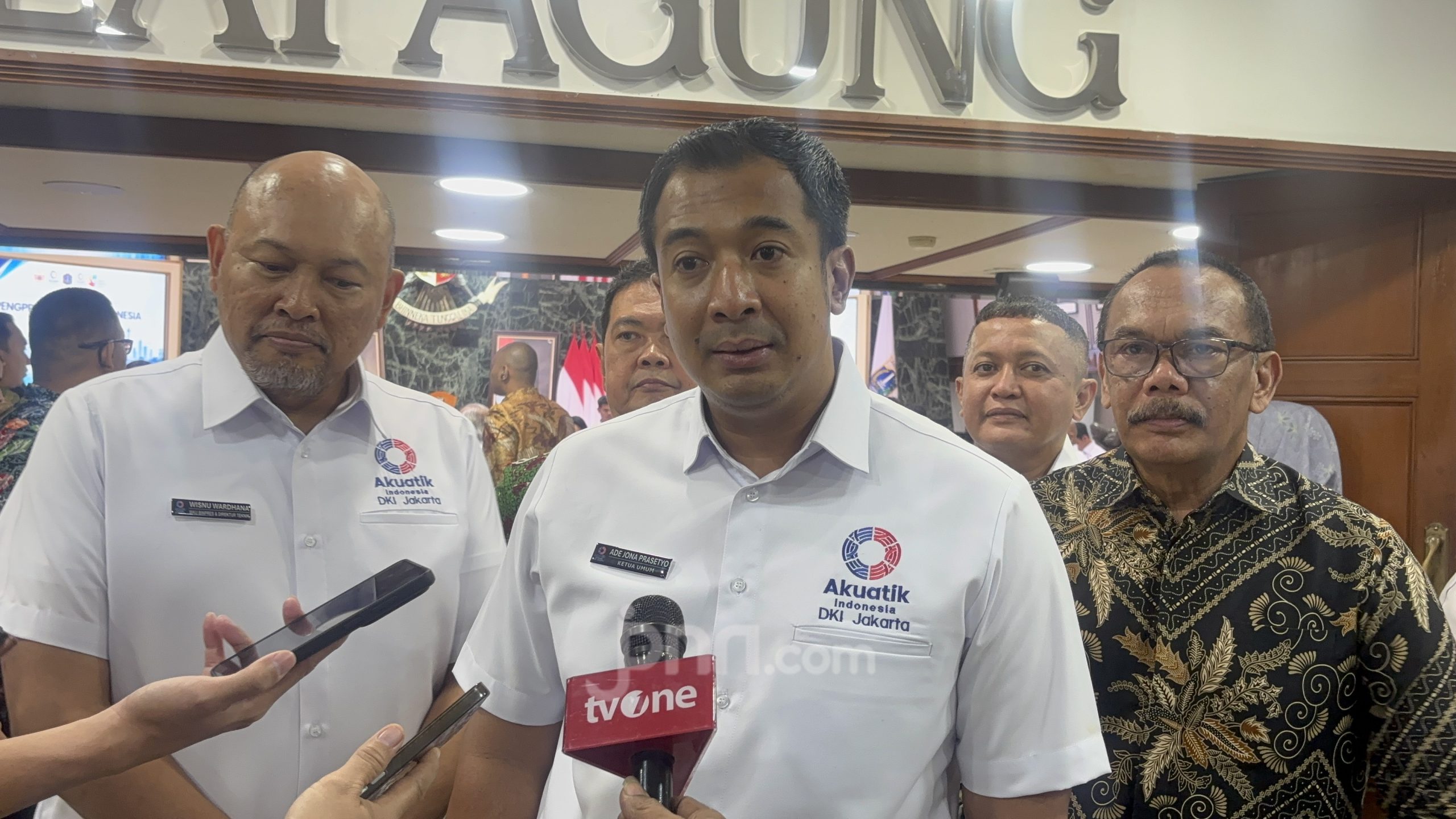Ketua Umum Akuatik Indonesia DKI Jakarta Ade Jona Prasetyo saat ditemui di Balai Kota DKI Jakarta