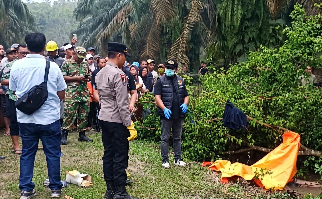 Penemuan jasad driver taksi online di kebun sawit Asahan