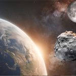 Ilustrasi teleskop survei langit yang mengamati asteroid kecil di dekat Bumi