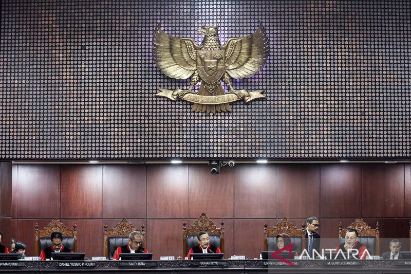 Sidang pengucapan putusan di Mahkamah Konstitusi