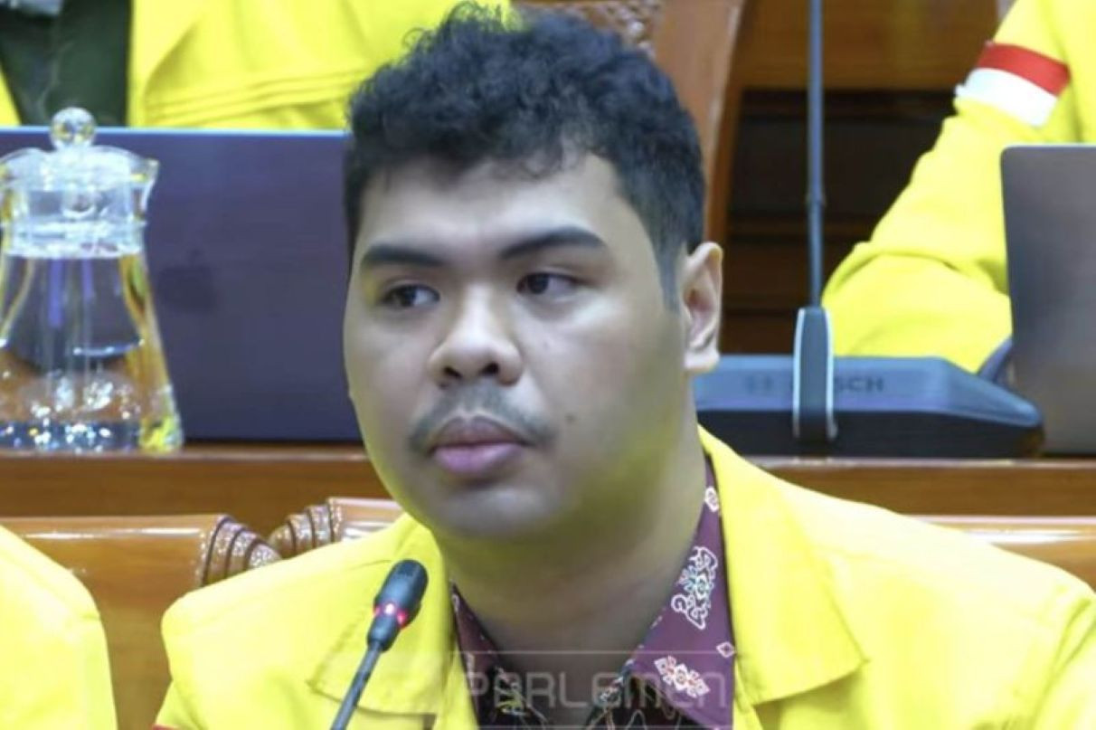 Arvin Rumbiak saat rapat bersama Komisi III DPR RI