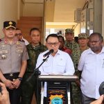 Menko Polkam Dudung Abdurachman saat kunjungan kerja di Mapolda Papua Barat Daya, Sorong