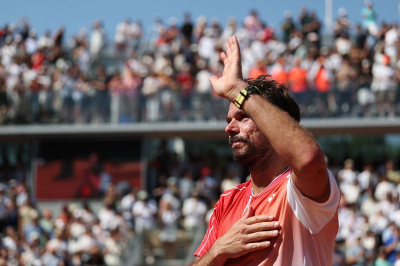 Stan Wawrinka di lapangan tenis