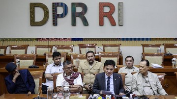 Ilustrasi konferensi pers Komisi III DPR
