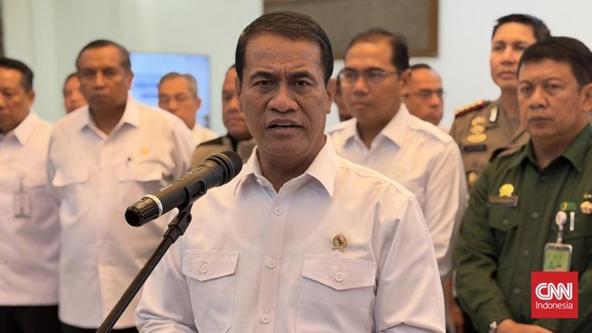 Menteri Pertanian Andi Amran Sulaiman dalam konferensi pers