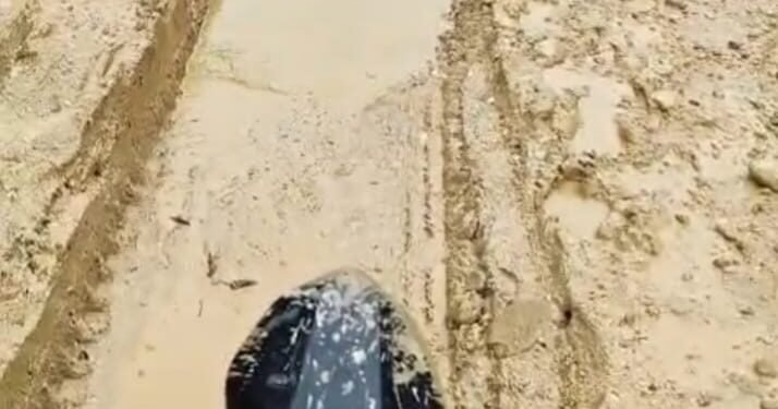 Jalan menuju SMAN 2 Rantau Selamat