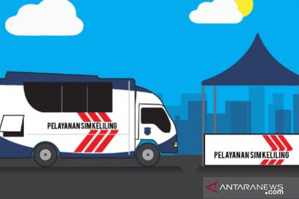 Ilustrasi layanan SIM keliling yang melayani perpanjangan SIM