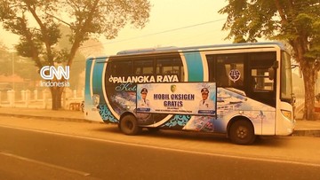 Bus Oksigen Gratis Keliling Palangka Raya Bantu Warga Sesak Napas akibat Karhutla
