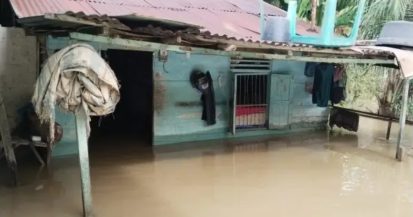 Rumah warga terendam banjir di Kecamatan Bambel, Aceh Tenggara