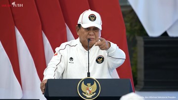 Presiden Prabowo Subianto melepas kontingen Indonesia menuju Asian Games