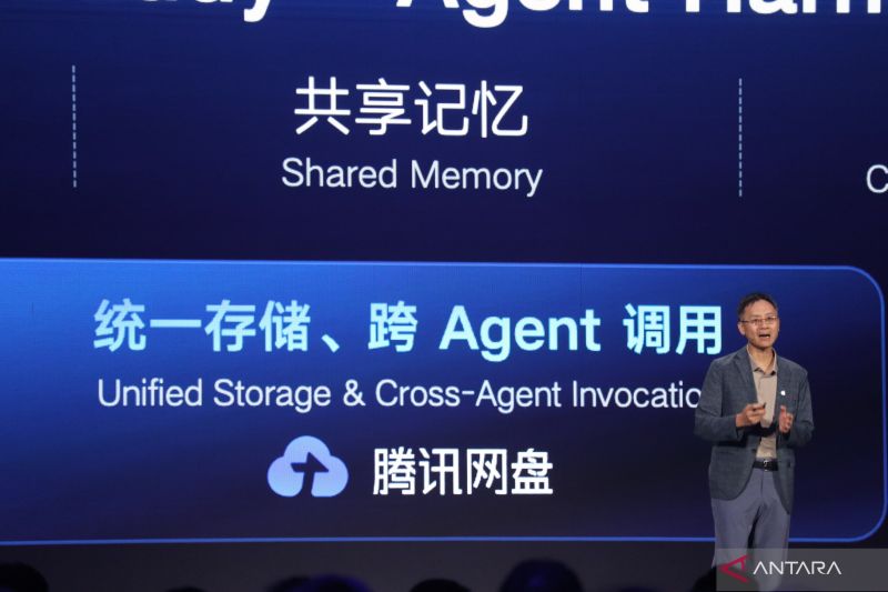 Suasana konferensi teknologi Tencent di Shenzhen
