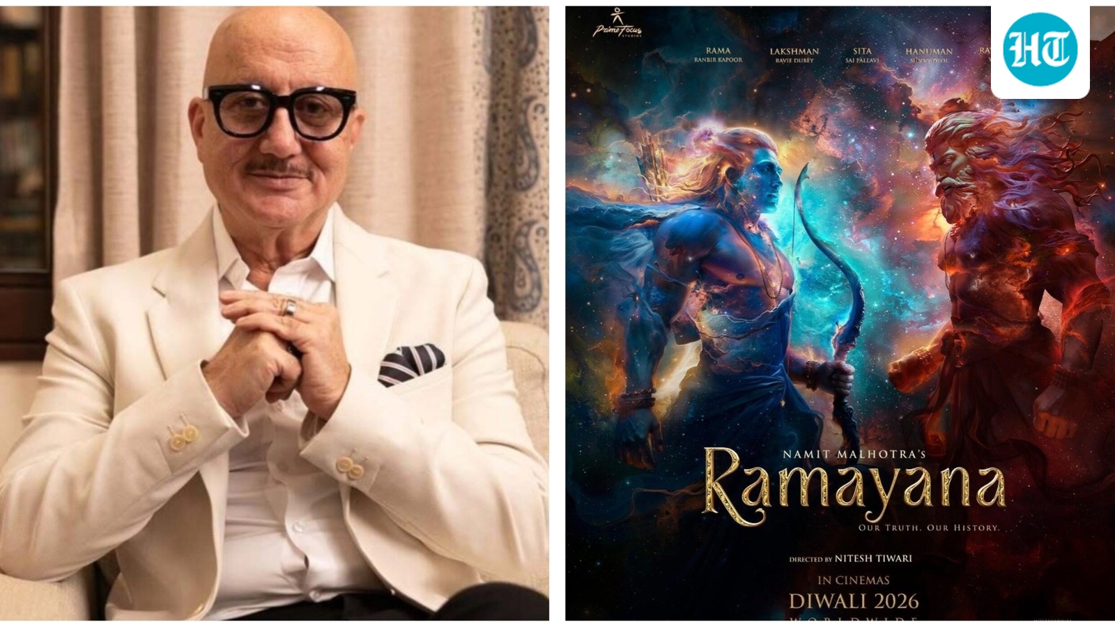 Aktor Anupam Kher dalam sebuah acara film