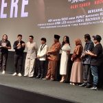 Para pemain film Mawang Jangan Sebut Namanya pada acara gala premiere di Jakarta