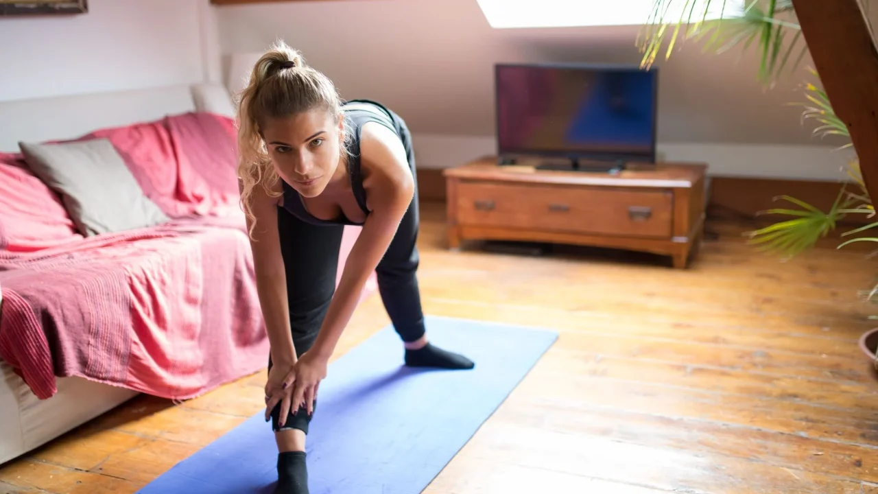 fitness mat living room exercise