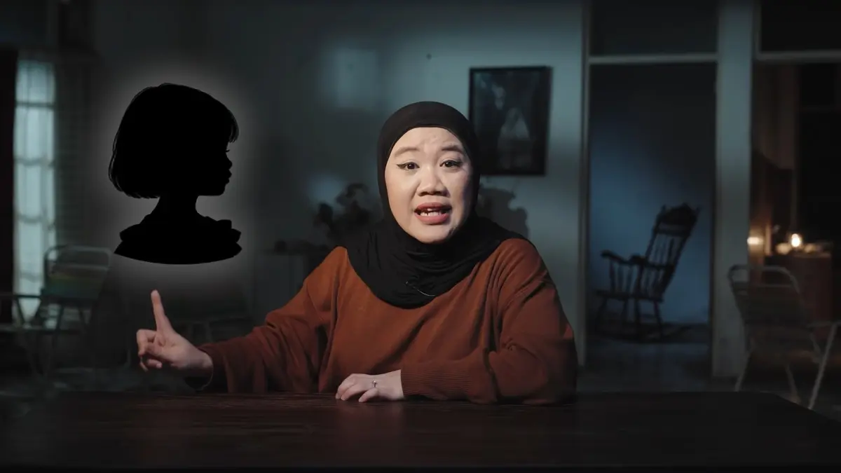 Grafis konten horor Pulang KHW Part 400 dari kanal YouTube Nadia Omara yang viral di media sosial