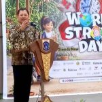 Penasihat Khusus Presiden Bidang Kesehatan Terawan Agus Putranto berpidato pada acara World Stroke Day 2026 di Jakarta