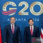 Menteri Luar Negeri Amerika Serikat Marco Rubio berbicara dalam pertemuan menteri luar negeri G20 di Atlanta