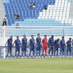 Skuad Arema FC bersiap menghadapi Bali United di Stadion Kanjuruhan