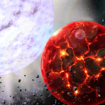 Ilustrasi dua planet zombi yang mengorbit bintang mati katai putih