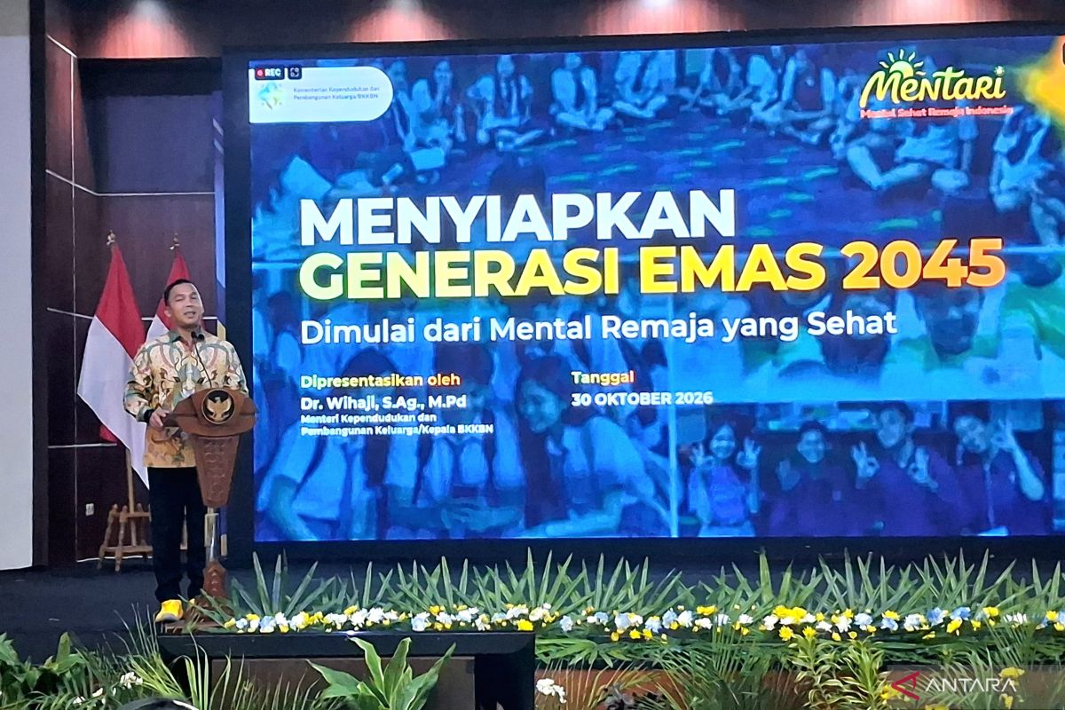 Mendukbangga/Kepala BKKBN Wihaji dalam peringatan Hari Kesehatan Mental Sedunia di Jakarta