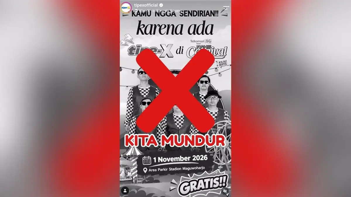 Grup band Tipe-X yang mengumumkan pengunduran diri dari acara RANS Carnival di Maguwoharjo