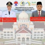 Grafis jajaran pimpinan Kabupaten Aceh Utara dengan latar kantor bupati