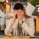 stressed employee anxious office