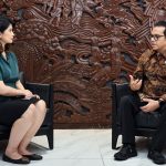 Wakil Menteri Komunikasi dan Digital Nezar Patria dalam sesi wawancara media di Jakarta