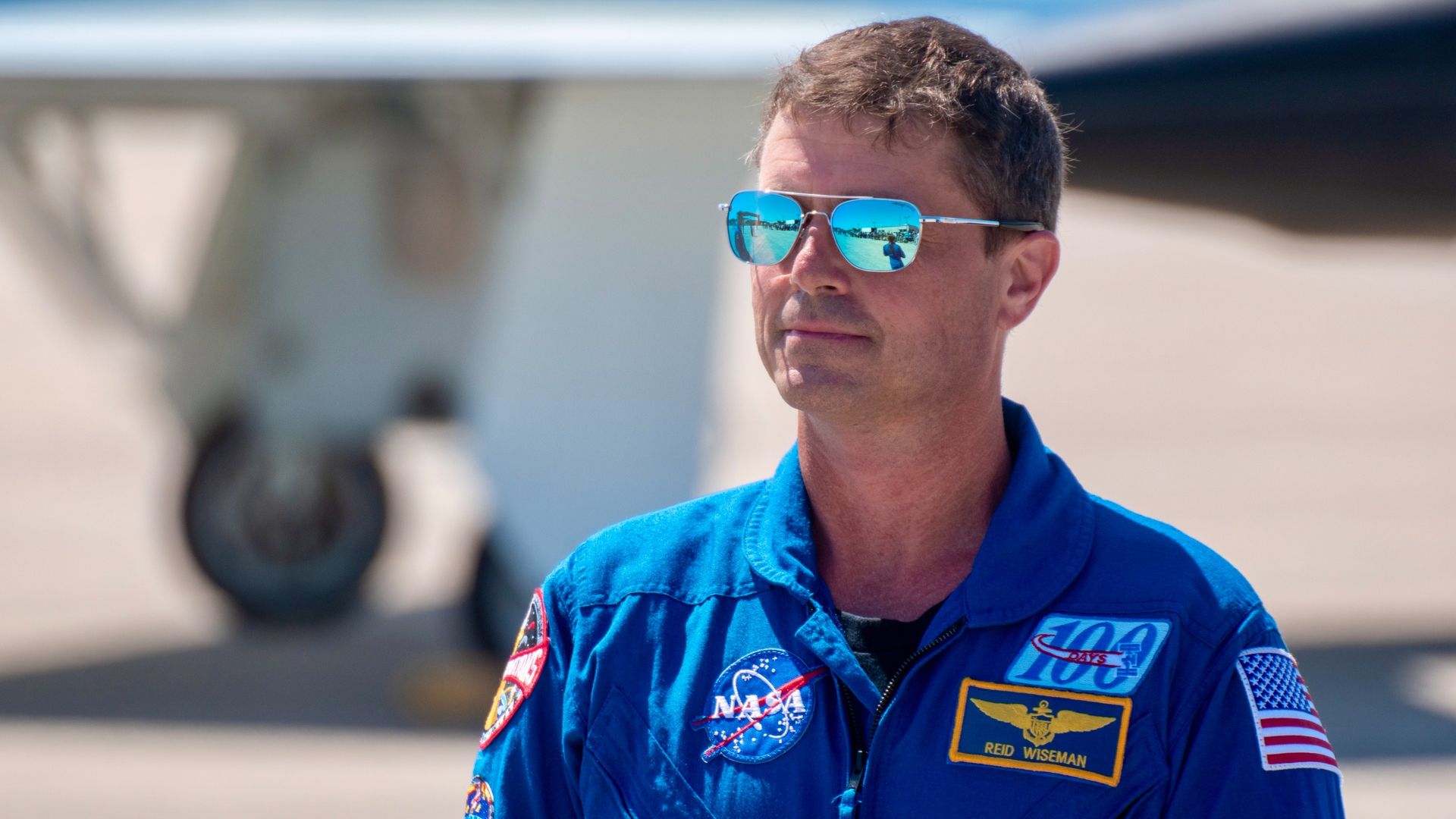 Astronaut Reid Wiseman, komandan misi Artemis II, dalam balutan pakaian antariksa