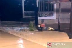 Permukiman warga yang tergenang banjir di Aceh Barat