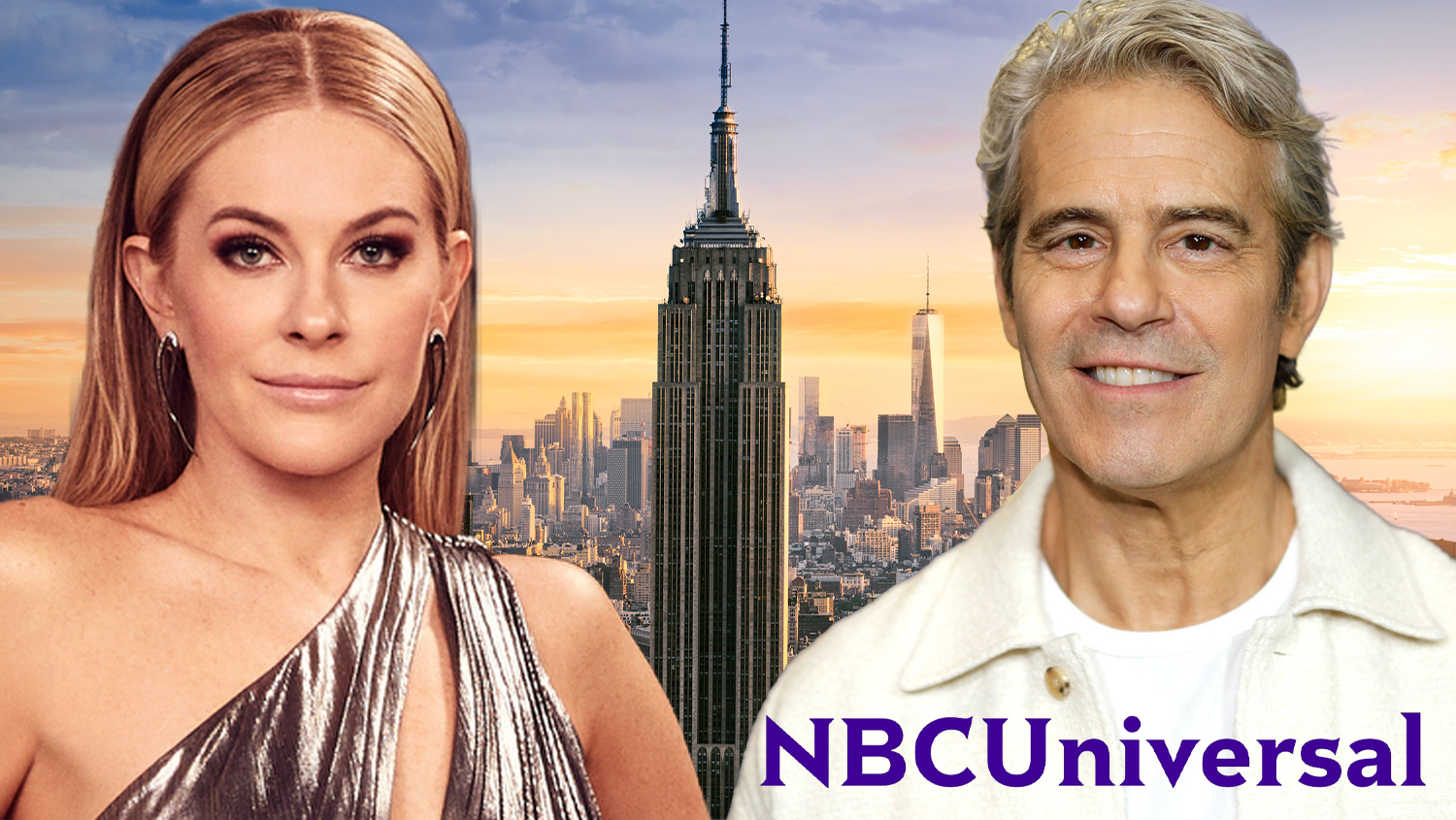 Leah McSweeney dan Andy Cohen dalam sebuah acara televisi