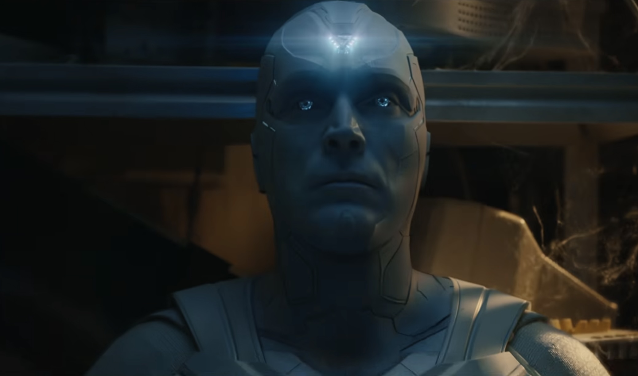Paul Bettany sebagai Vision dalam serial Marvel VisionQuest